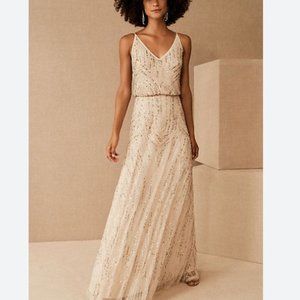 BHLDN   I  Cream Fidelia Beaded Maxi - Oyster